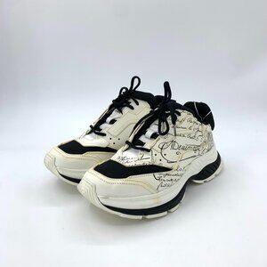H13400 Berluti size 41 colorblock cursive lettering lace-up shoes, slightly worn